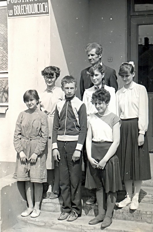 P. Jan Lange z uczniami